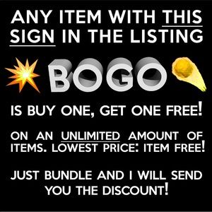 BIG SALE!!! But ONE item, Get ONE item FREE!